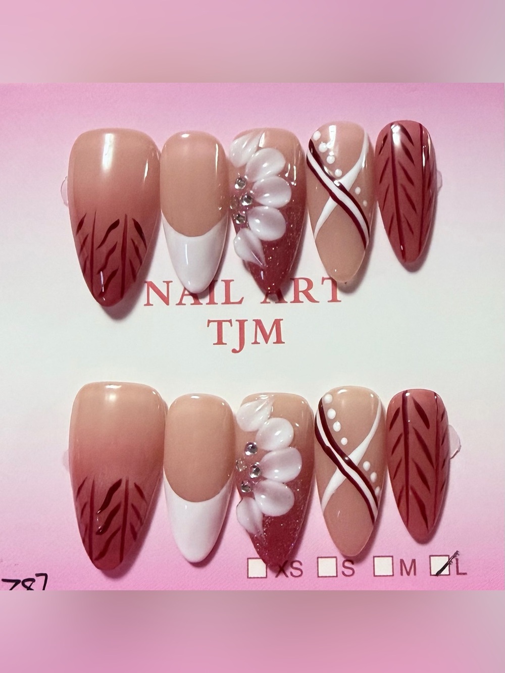 Nude & Rose Floral Nail Art Set